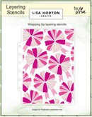 Lisa Horton Crafts 5x7 Wrapping Up Layering Stencils {C222}