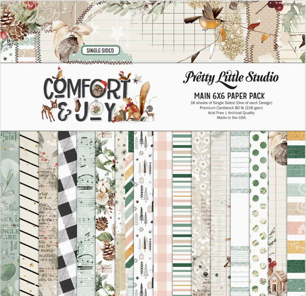 Pretty Little Studio 6x6 Comfort & Joy MAIN Paper Pack {B222}