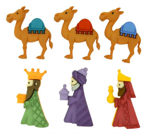Dress It Up We Three Kings Buttons {G78}