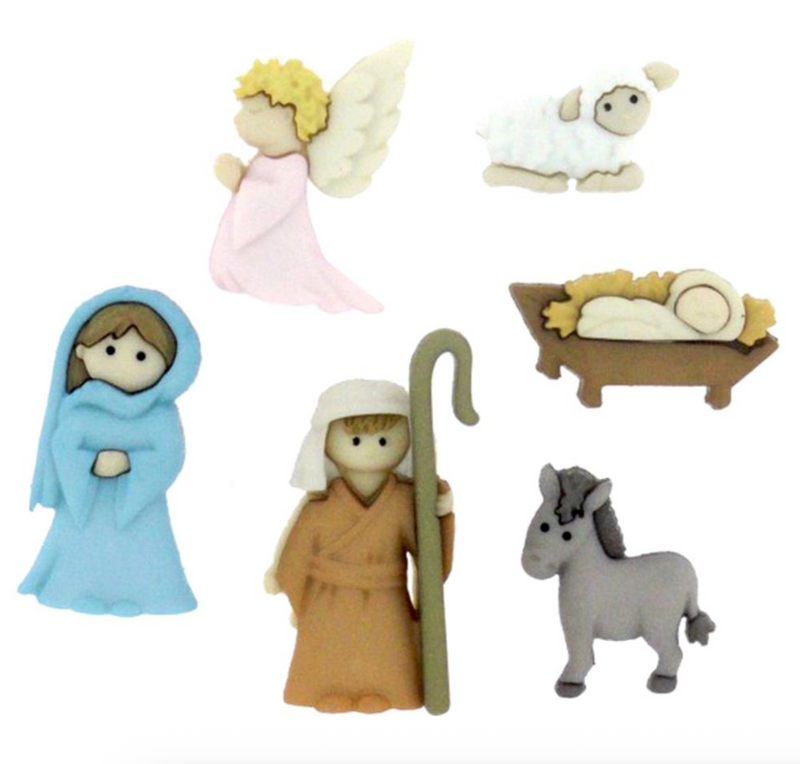 Dress It Up Nativity Buttons {G205}