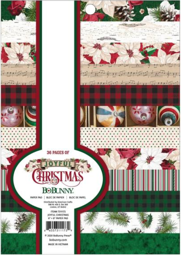 Bo Bunny 6x8 Joyful Christmas Paper Pad {B513}