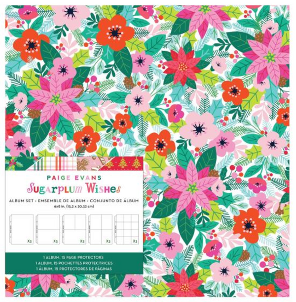 American Crafts Paige Evans 6x8 Sugarplum Wishes Album {F410}