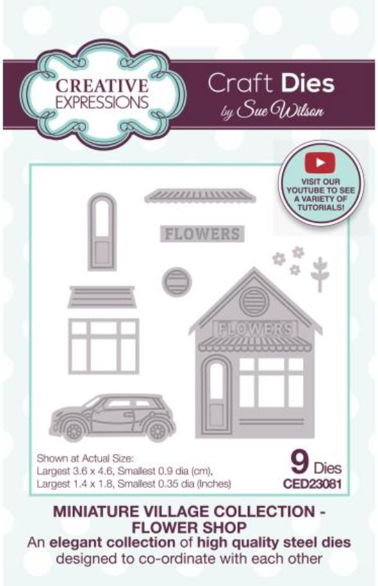 Creative Expressions Miniature Village Flower Shop Craft Dies {D167}
