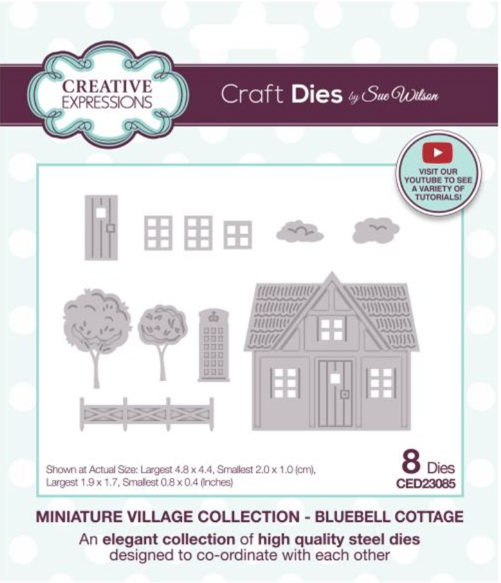Creative Expressions Miniature Village Bluebell Cottage Craft Dies {D159}