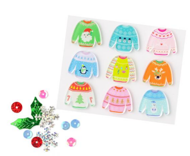 American Crafts Paige Evans Sugarplum Wishes Acrylic Set w Sequins (G91)