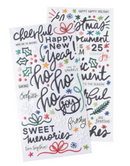 American Crafts Vicki Boutin Peppermint Kisses Phrases Thickers Stickers {B222}