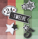 American Crafts Vicki Boutin Evergreen & Holly Mixed Chipboard Shapes {B108}