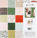 American Crafts Crate Paper 12x12 Holly Jolly Paper Pad {B411}
