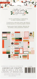 American Crafts Crate Paper Holly Jolly Journaling Ephemera {D138}