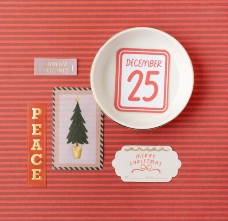 American Crafts Crate Paper Holly Jolly Journaling Ephemera {D138}