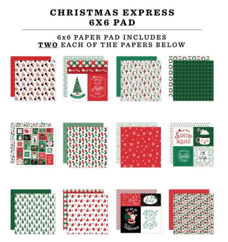 Echo Park 6x6 Christmas Express Paper Pad {B720}