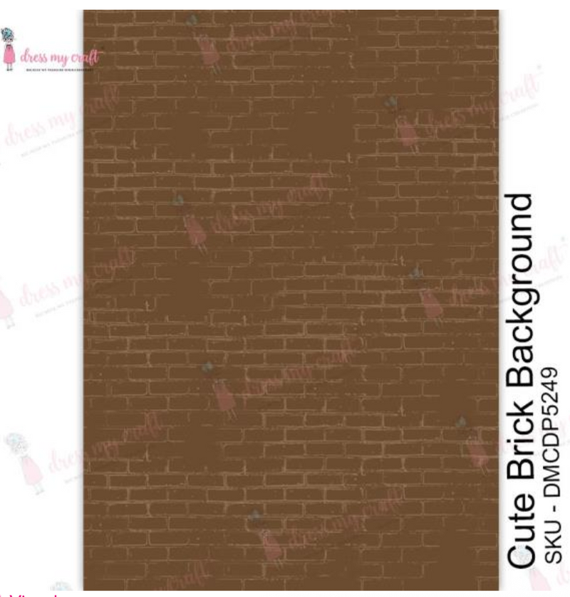 Dress My Craft A4 Cute Brick Background Transfer Sheets {F200}