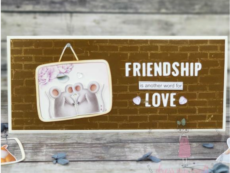 Dress My Craft A4 Cute Brick Background Transfer Sheets {F200}