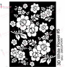 Dress My Craft A4 3D White Flower