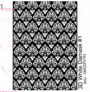 Dress My Craft A4 3D White Damask
