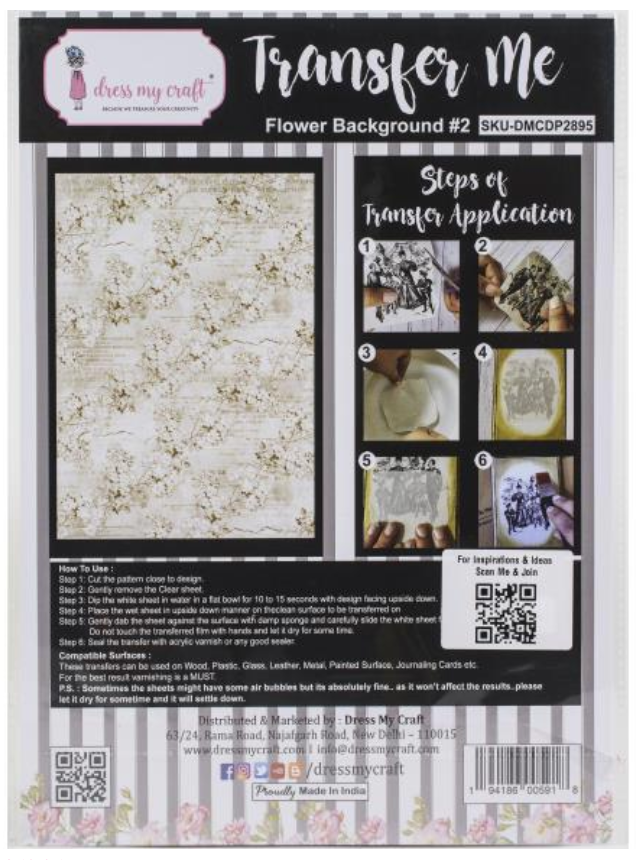 Dress My Craft A4 Flower Background