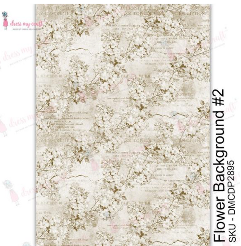 Dress My Craft A4 Flower Background