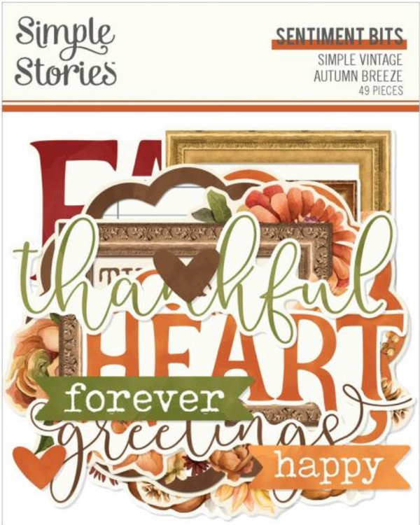 Simple Stories Simple Vintage Autumn Breeze Sentiment Bits {D145}