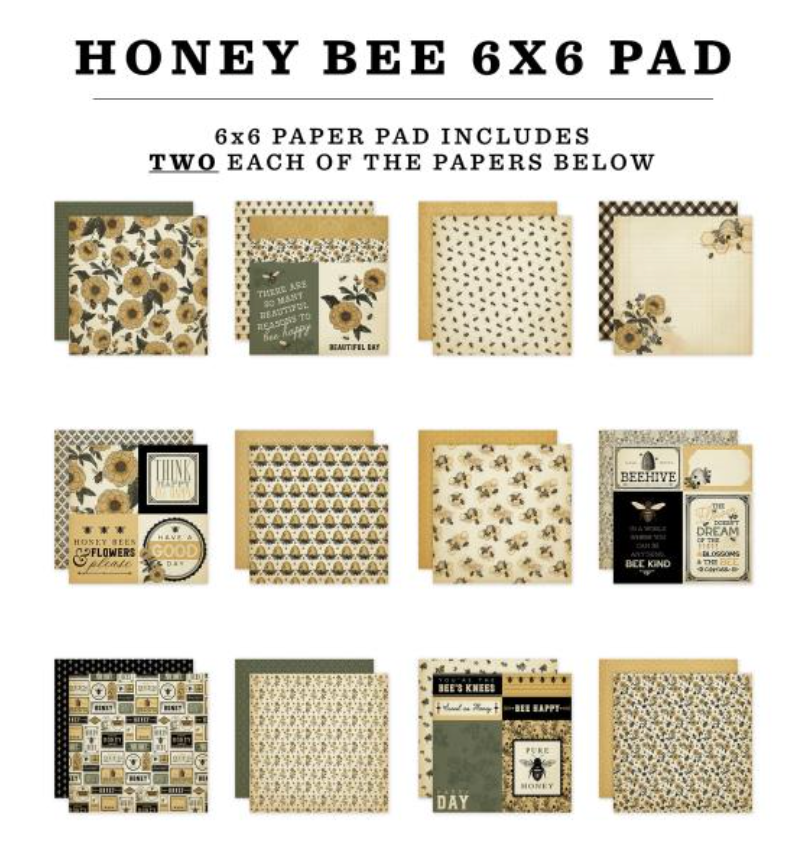 Carta Bella 6x6 Honey Bee Paper Pad {B601}