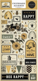 Carta Bella Honey Bee Chipboard Accents