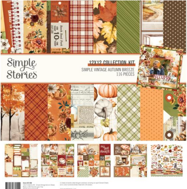 Simple Stories 12x12 Simple Vintage Autumn Breeze Collection Kit {F600}