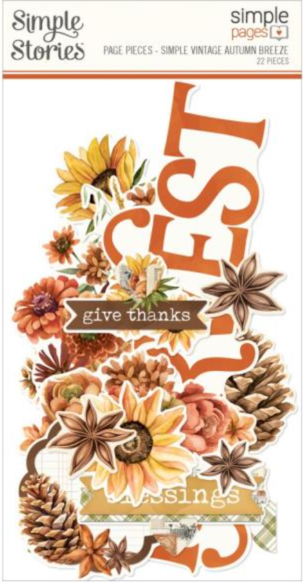 Simple Stories Simple Vintage Autumn Breeze Page Pieces {D149}