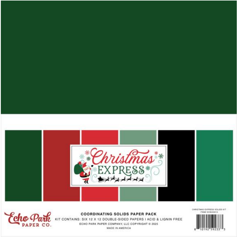 Carta Bella 12x12 Christmas Express Solids Collection Kit {C306}