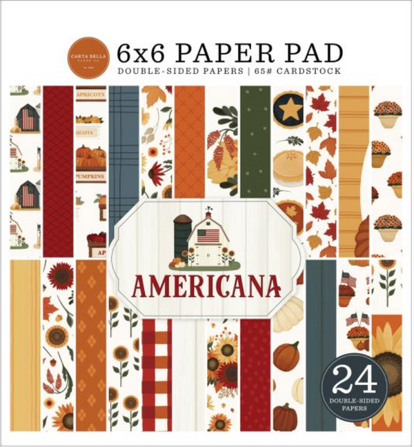 Carta Bella 6x6 Americana Paper Pad {B522}