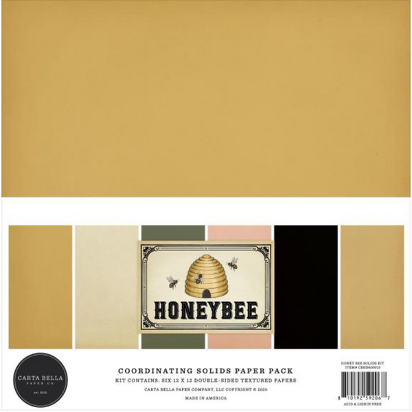 Carta Bella 12x12 Honey Bee Solids Collection Kit {C310}