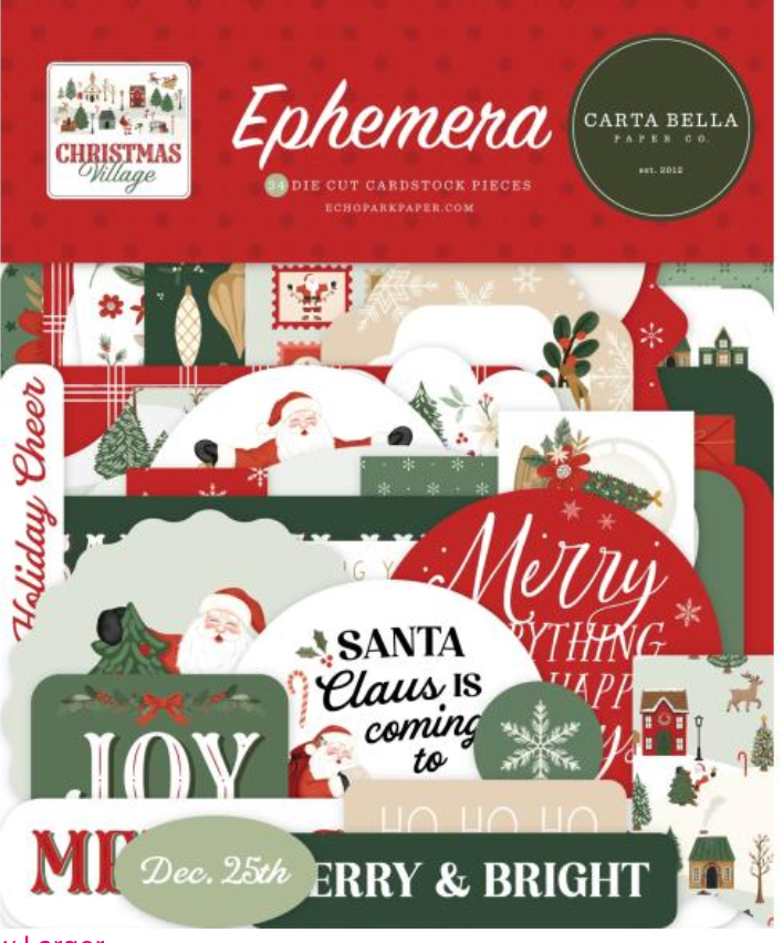 Carta Bella  Christmas Village Icons Ephemera {G202}