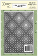 Lisa Horton Crafts 5x7 Beaded Diamonds 3D Embossing Folder