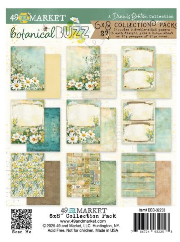 49 and Market 6x8 Botanical Buzz Paper Pack {B412}