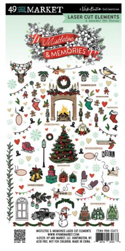 49 and Market Mistletoe & Memories Laser Cut Outs {B07}