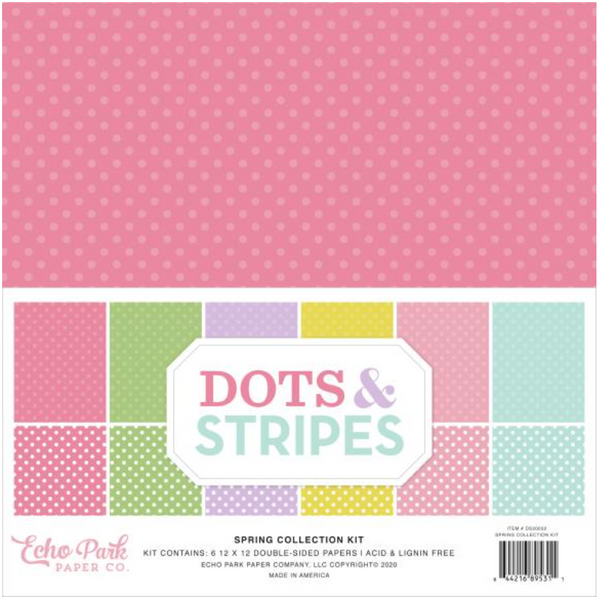 Echo Park 12x12 Spring Dots & Stripes Collection Kit