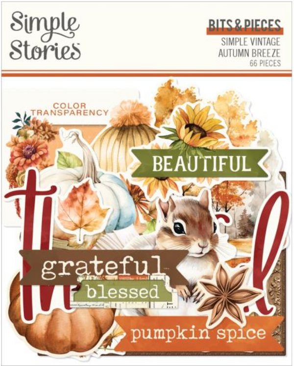 Simple Stories Simple Vintage Autumn Breeze Bits & Pieces {G73}
