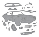 Spellbinders Classic Road Legends Muscle Car Etched Dies {X156}