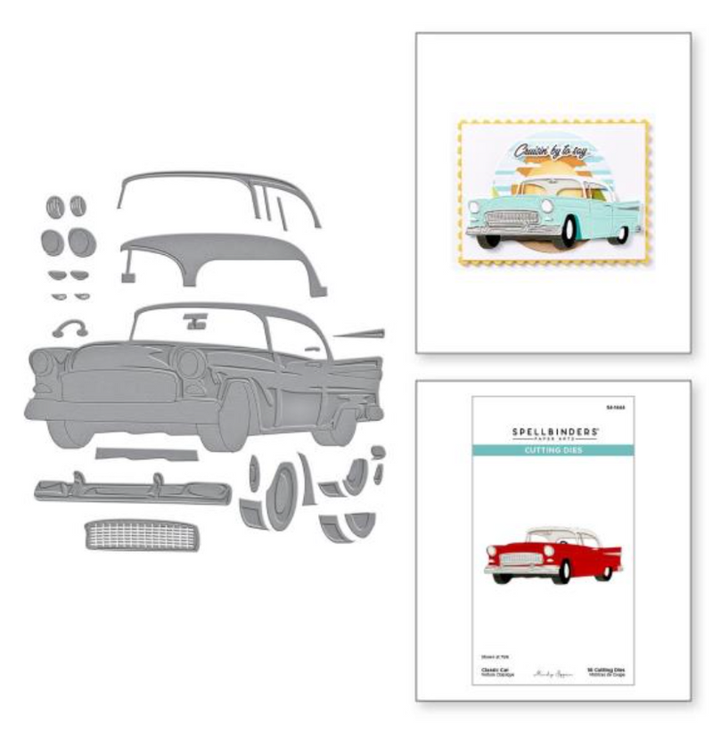 Spellbinders Classic Road Legends Classic Car Etched Dies {X158}