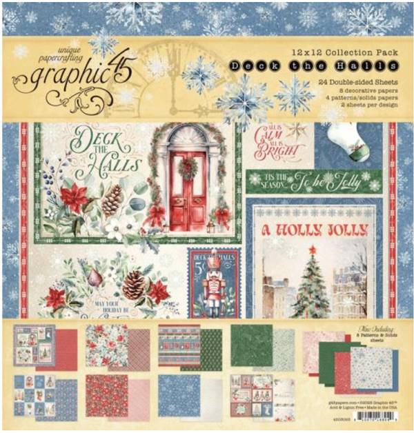 Graphic 45 12x12 Deck The Halls Collection Pack {B506}