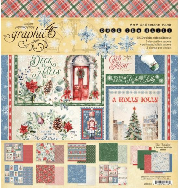 Graphic 45 8x8 Deck The Halls Collection Pack {B205}