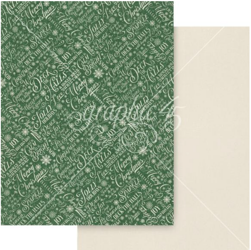 Graphic 45 8.5x11 Deck The Halls Patterns & Solids Collection Pack {B517}