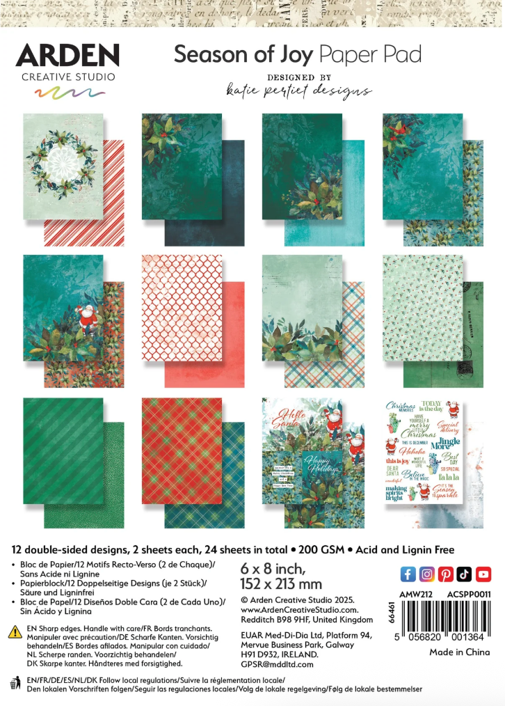 Arden Creative Studios 6x8 Season of Joy Paper Pad