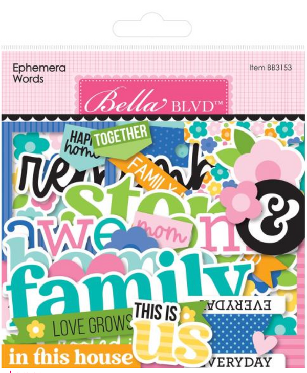 Bella BLVD Love Grows Here Words Ephemera {D163}