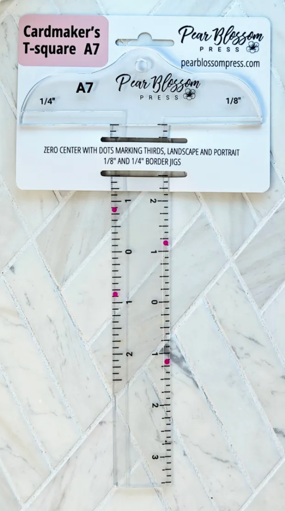 Pear Blossom Press Cardmaker's A-7 T-Square Ruler {X134}