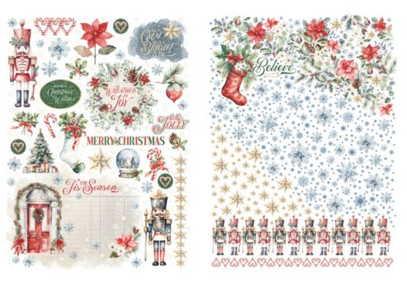 Graphic 45 Deck the Halls Rub On Transfer Set {B104}