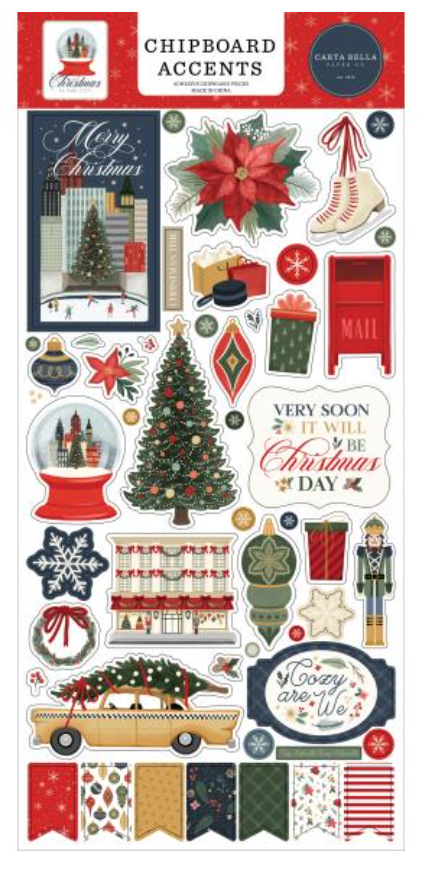 Carta Bella Christmas in the City Chipboard Accents {C306}
