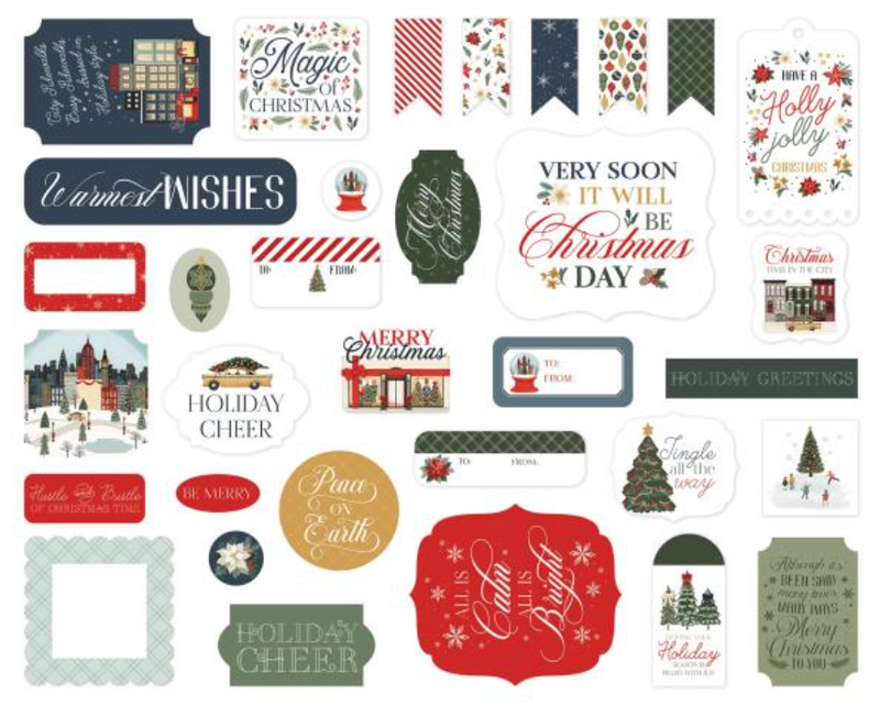 Carta Bella Christmas in the City Icons Ephemera {G182}