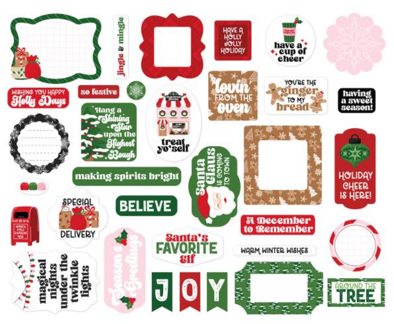 Echo Park Santa's Christmas Delivery Icons Ephemera {D184}
