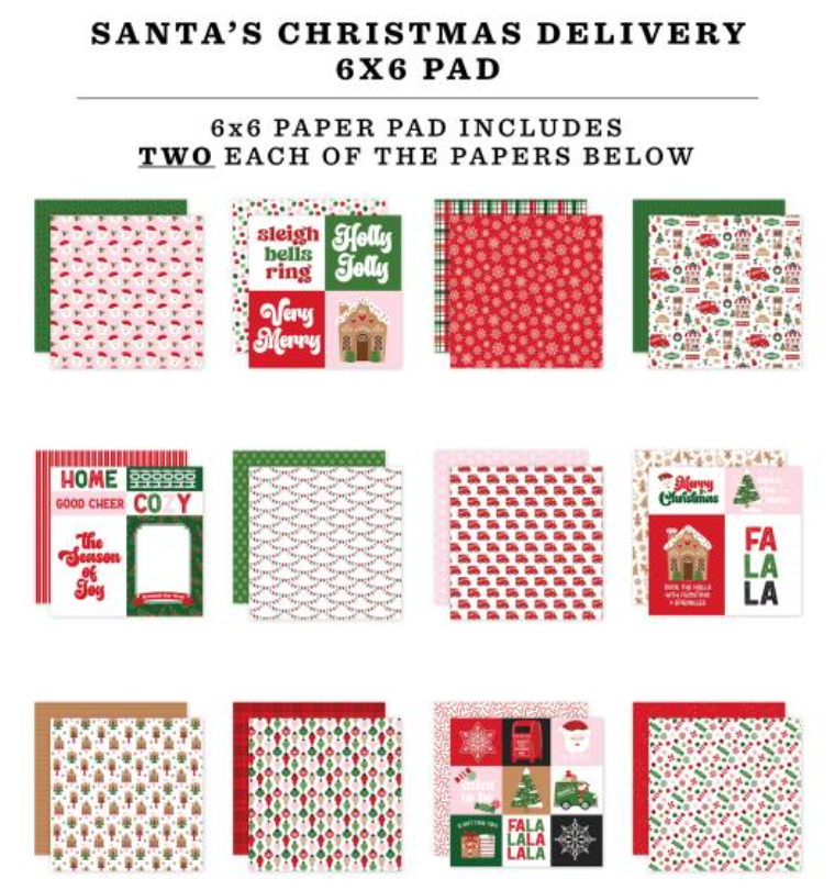 Echo Park 6x6 Santa's Christmas Delivery Paper Pad {C710}