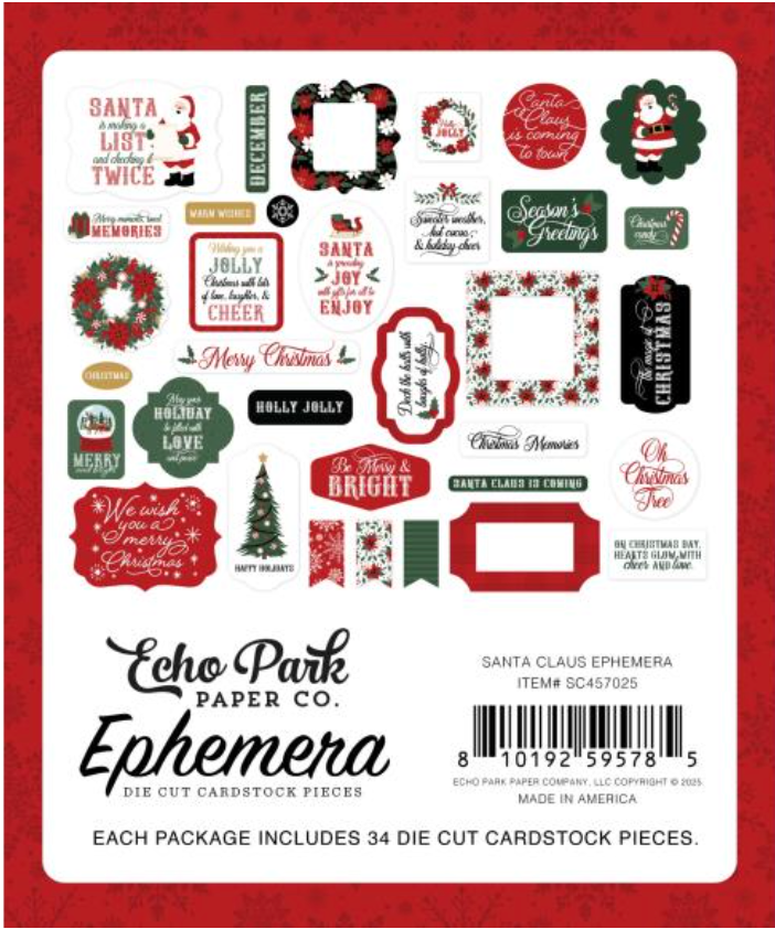 Echo Park Santa Claus Icons Ephemera {D168}