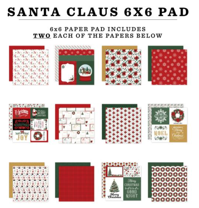 Echo Park 6x6 Santa Claus Paper Pad {B210}